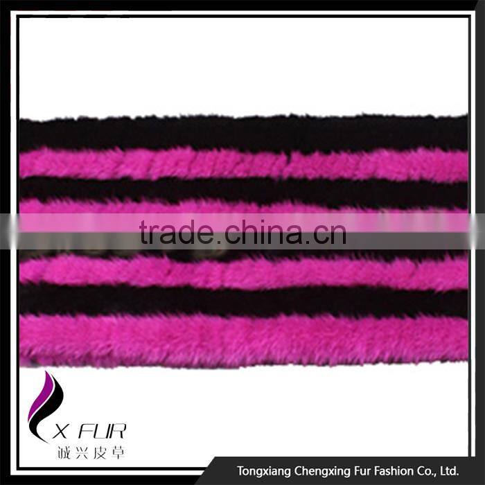 CX-S-170C 2017 Winter Fashion Accessories Knitted Snood Scarf Mink Fur Scarf