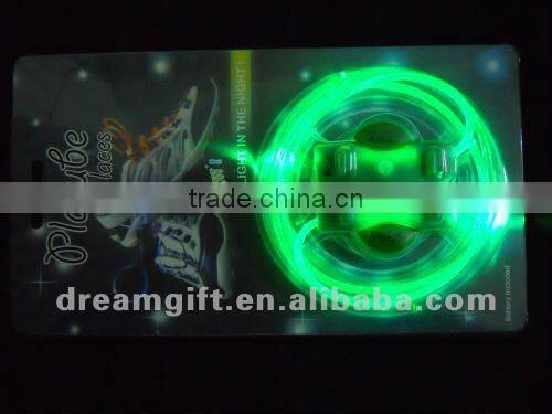 2015 flashing LED shoes laces light in the dark best saling outdoor products (Battery included) cheap price factory price