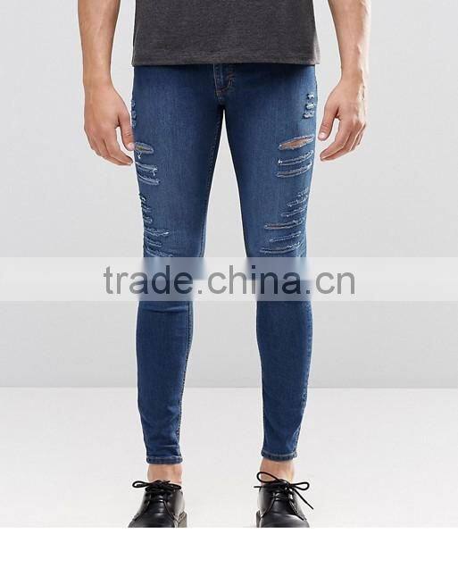 2016 Fashion Skinny Jeans High Quality Distressed Denim Jeans