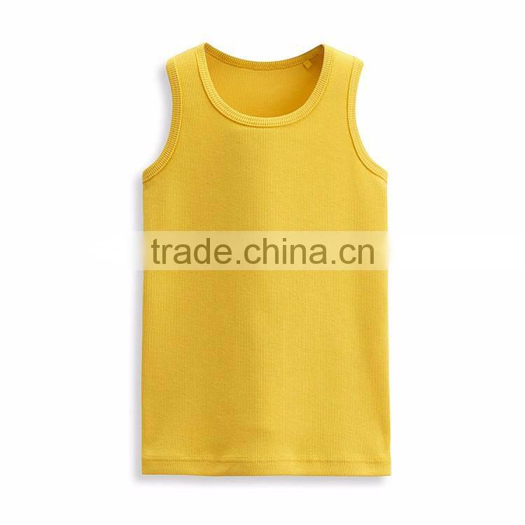 Children Clothing Fashion Style Newest Design Custom Kids Wholesale Plain White Tank Top