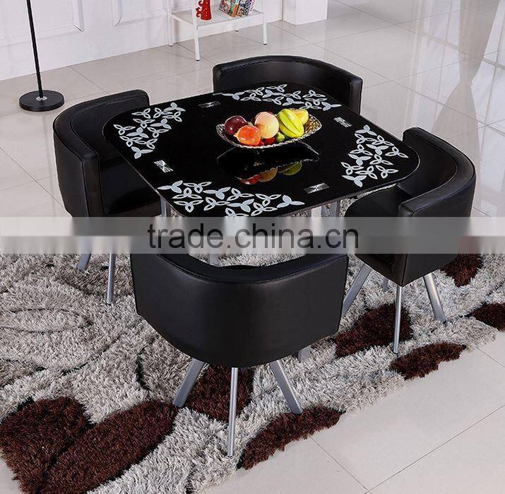 Simple style dining table set / luxury sectional dining table and chair