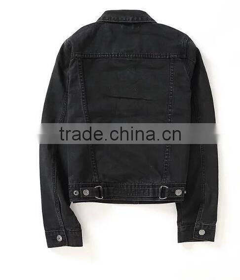 Runwaylover EY1034C Washed denim bomber women jeans jacket with custom service