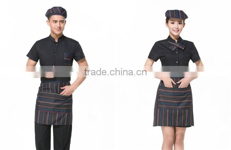 OEM ODM restaurant uniform bar waitress waiter hotel uniform manufacturer