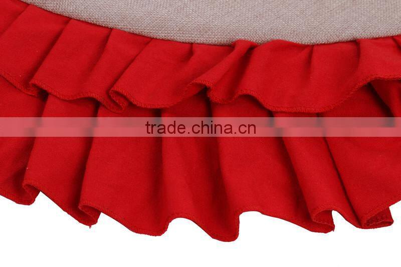 Hot sale fashion ruffle Burlap Tree Skirt