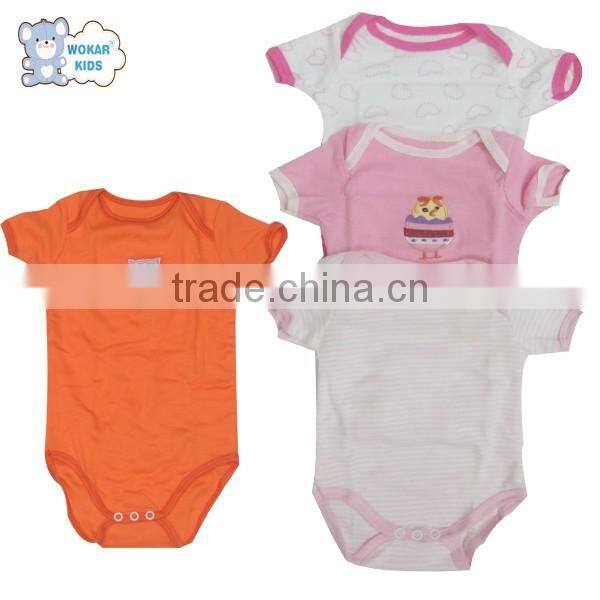 Newest style baby girl's romper 5in1 mixed colors baby jumpsuits baby outfits