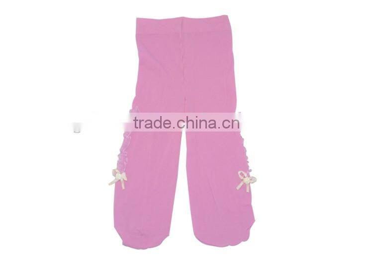 Plain color lace baby girl dance tights