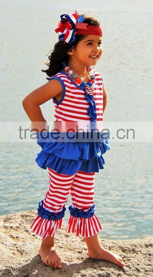 2016 boutique girl clothing fashion summer clothes sleeveless tops ruffle shorts wholesale adorable clothing girls summer outfit