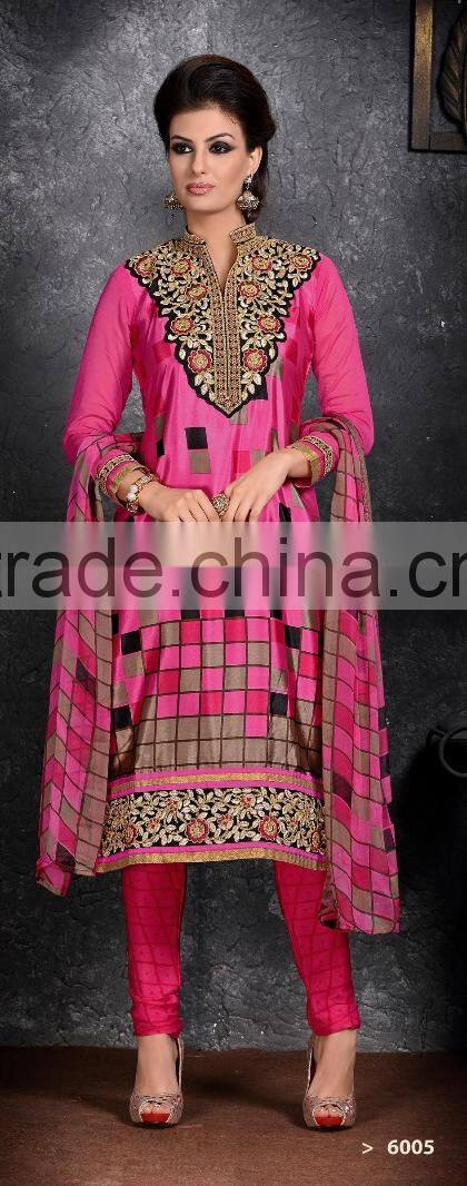 Glamour Beauty Designer Semi Stitch Salwar Kameez Collections