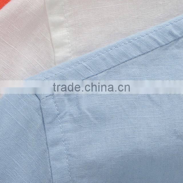 latest casual shirt design solid color sleeve tags long sleeve linen shirt