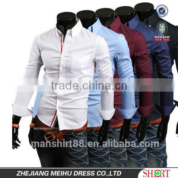 custom latest fashion long sleeve slim fit casual shirt