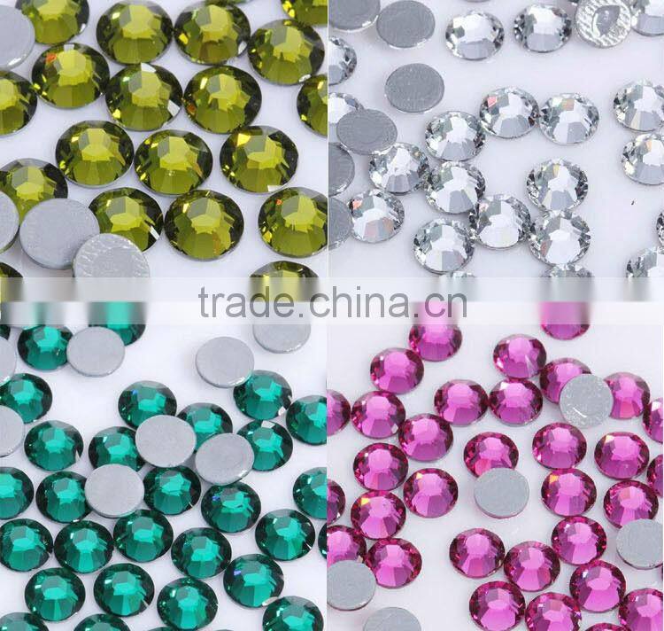 Hot Fix Rhinestones Round Shape & Flatback & Glass Crystal Material