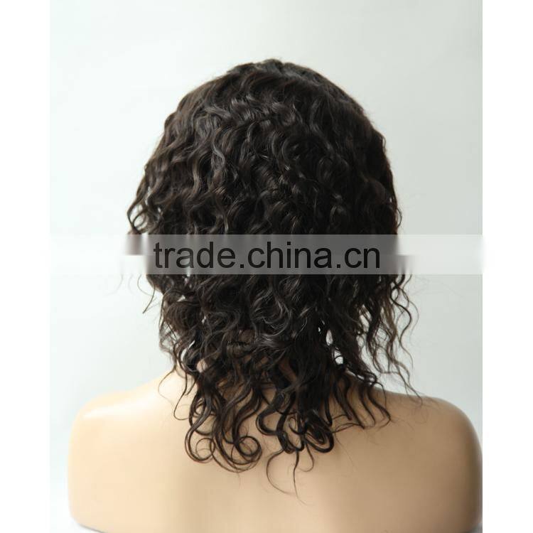 Black Rose Elastic Band Brazilian Hair Glueless Full Lace Wig, African Braided Human Hair Full Lace Wig