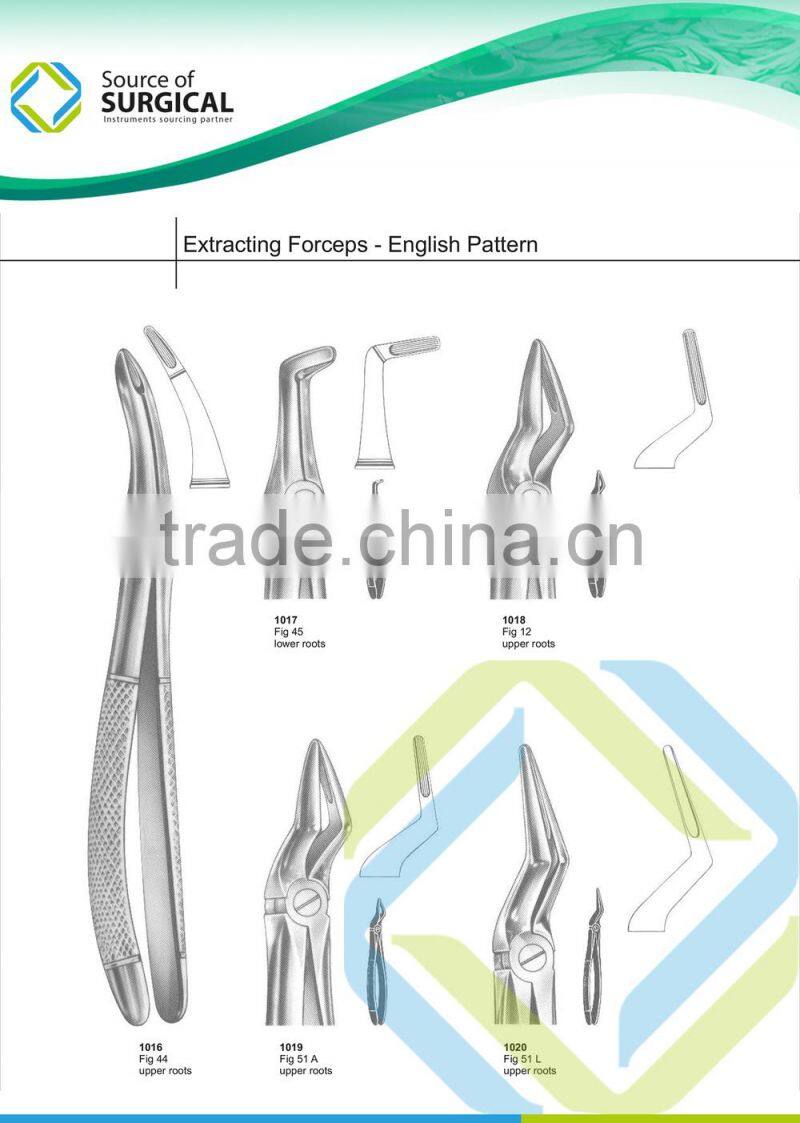 2 Extracting Forceps With Anatomically Shaped Handle