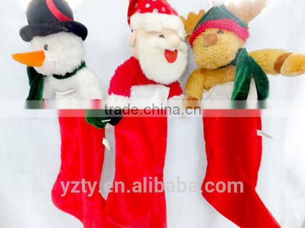 kids christmas decorations stuffed animal toys sock plush felt christmas stocking
