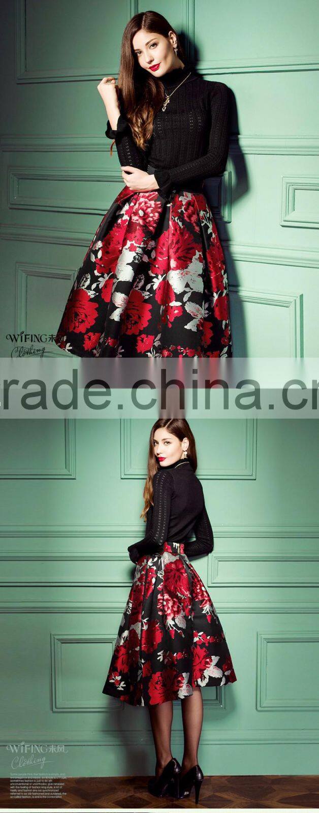 Hot Sale Latest Ladies Long Skirts Floral Printed Tutu Skirts,Fashion Floral Printed Long Tutu Skirts For Ladies