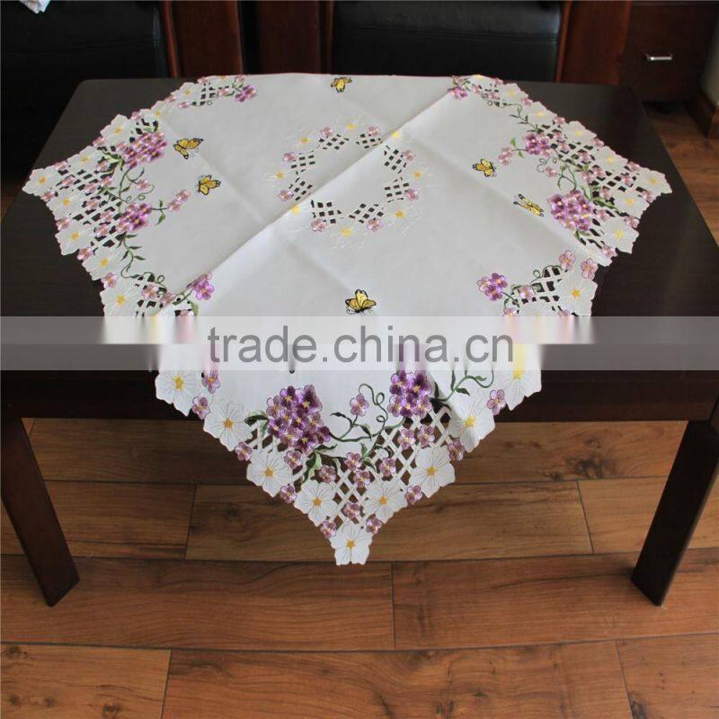 exquisite embroidered tablecloth with cutwork