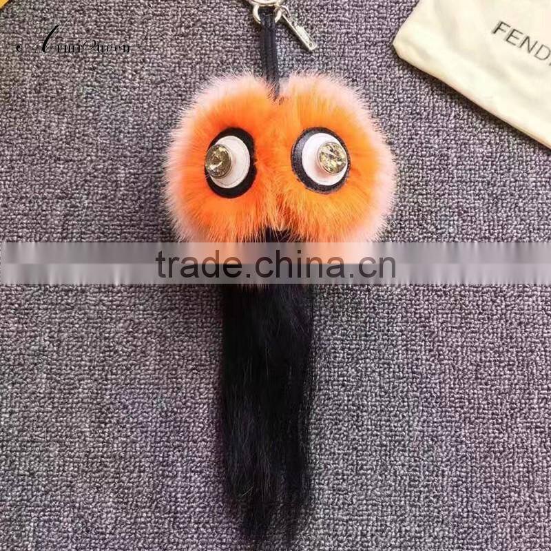 Wholesale good quality fox fur ball keychain manufacturers in china