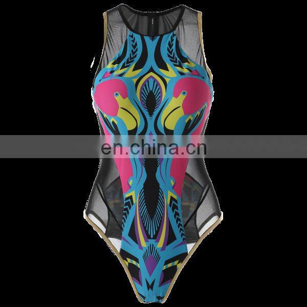 vinitage style swiming wear suit/stylish custom brand one piece swim costume/solid adjustable swim suit