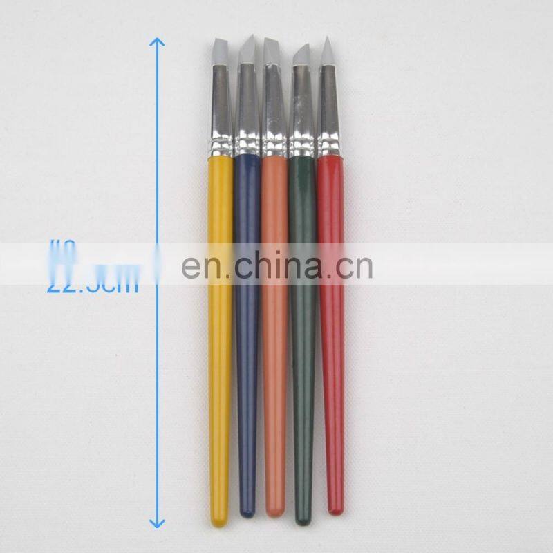 Coloured Handle 5pcs Assorted Shapes #6 Grey Silicon Colour Shaper Set