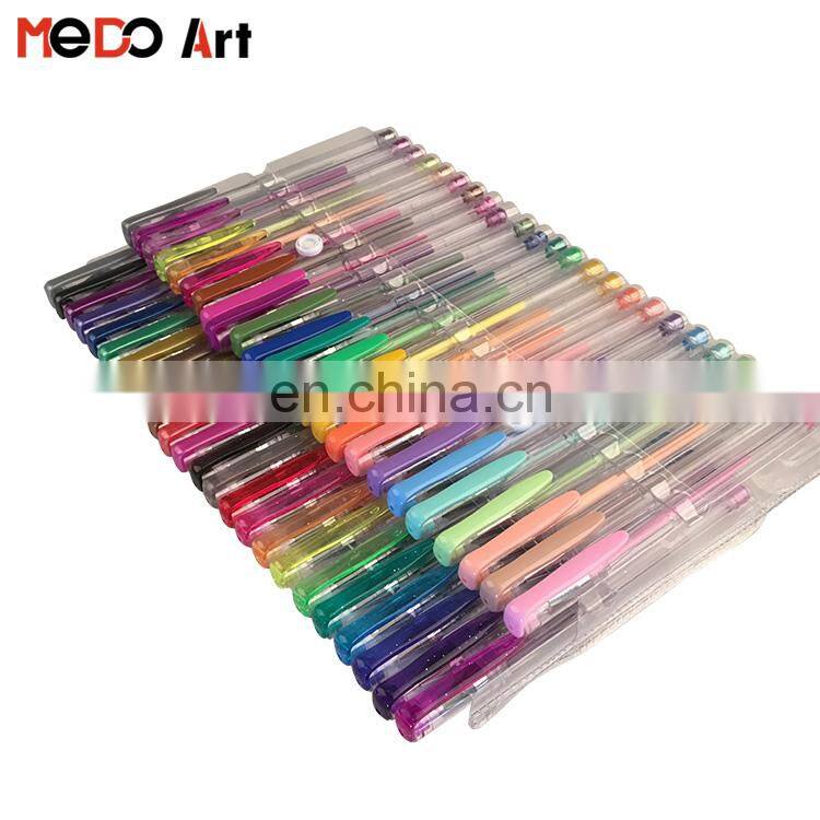 Assorted Colors Gel Pen Set 120 Unique Set in Case for Adult Coloring Books