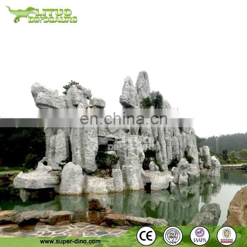 Landscape Decoration Project Artificial Rock Fiberglass Landscape
