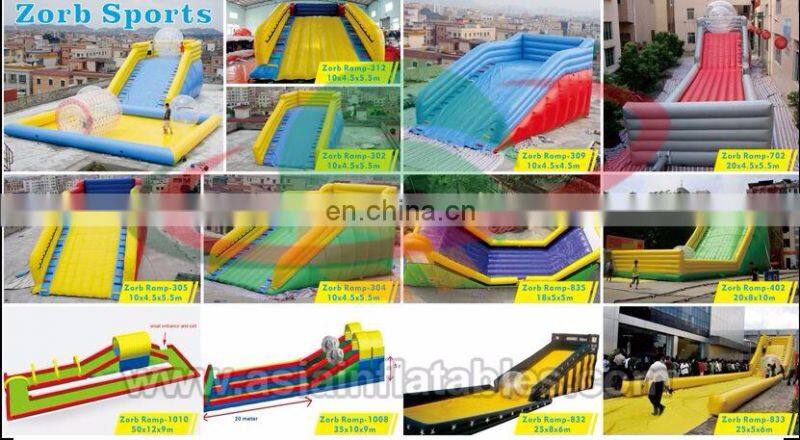 Zorb slide and pool for park combo kids grass zorb ball for bowling zorb balls ramp
