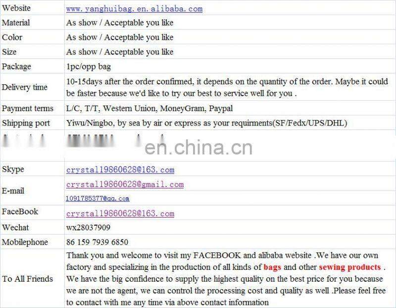 Korea Style Fashion Women PU Zipper Ladies Handbag