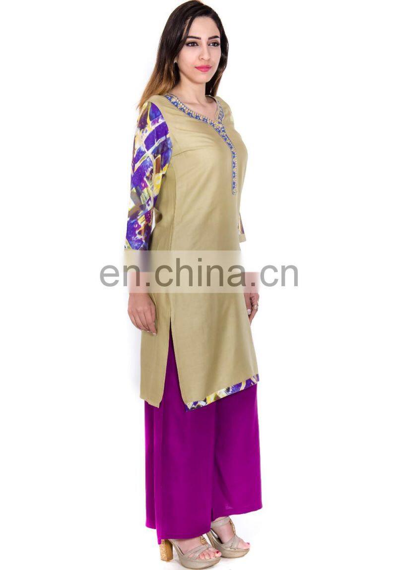 Traditional indian festival wearing woman Embroidered kurti manufacturer