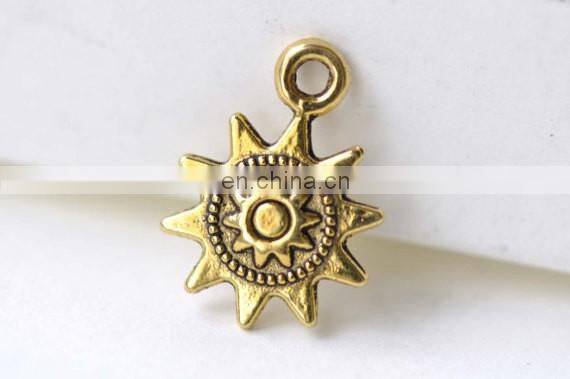 Antique Gold wholesale 12x17mm latest design sun pendant