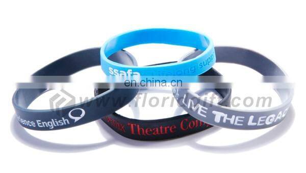 popular good looking logo custom bulk cheap silicone bracelet