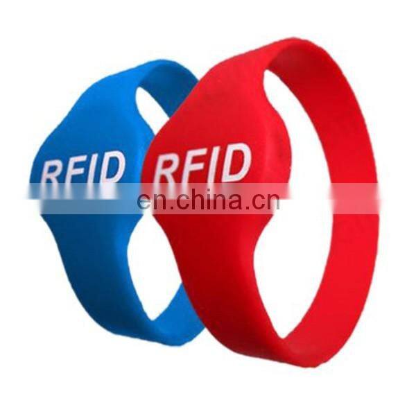 factory direct silicone rfid wristband with logo printing