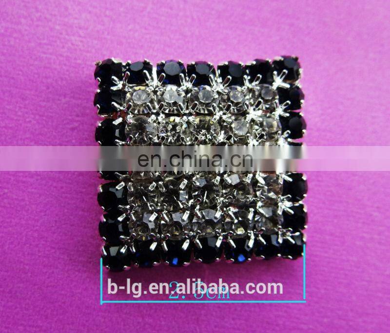 Square design rhinestone accessories welding on shining rhinestone buttons