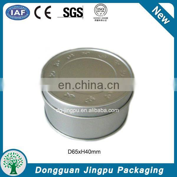 Customized round metal empty shoe polish tin container