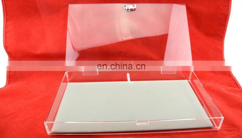 acrylic lock box,Clear Acrylic Box Case with Lock