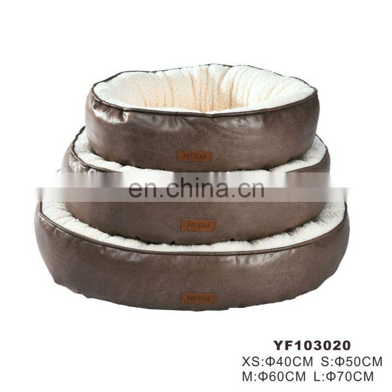 wholesale waterproof round elegant dog bed