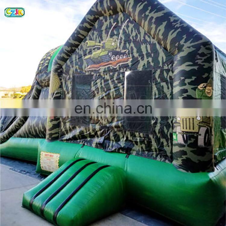 military inflatable bouncer bouncing jumping bouncy castle bounce house