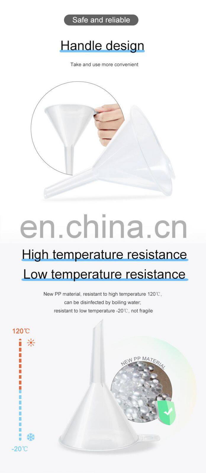 JOAN Lab Low price short plastic funnel from professional manufacture