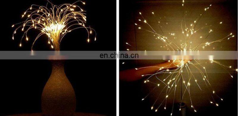 2019 remote control 8 Modes Dimmable Battery Operated Hanging Starburst LED Bouquet Shape string Lights