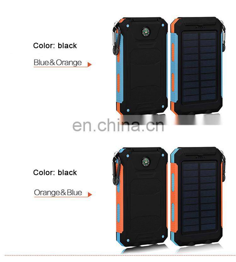 Monocrystalline 4pcs panel waterproof fold 10000mah wireless charging solar power bank