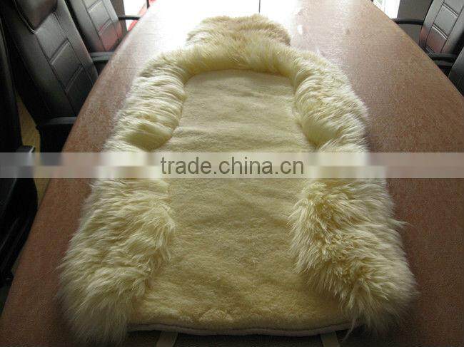 Purple Australia sheepskin car seat cover