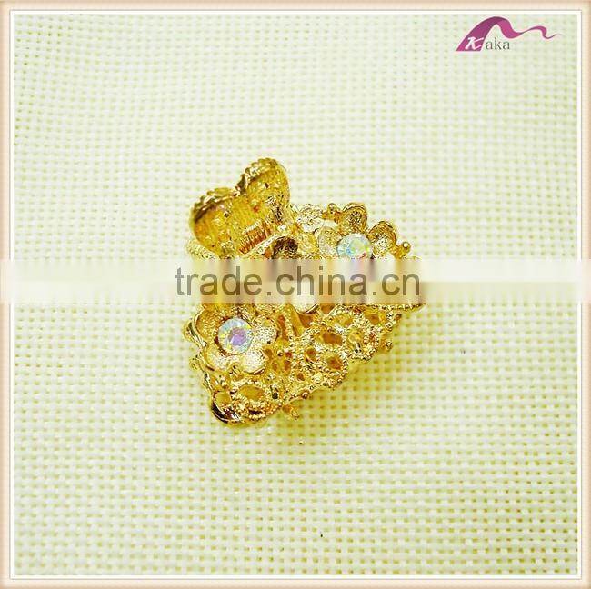 Fashion Style Mini Crystal Women Hair Bow Claws Clips