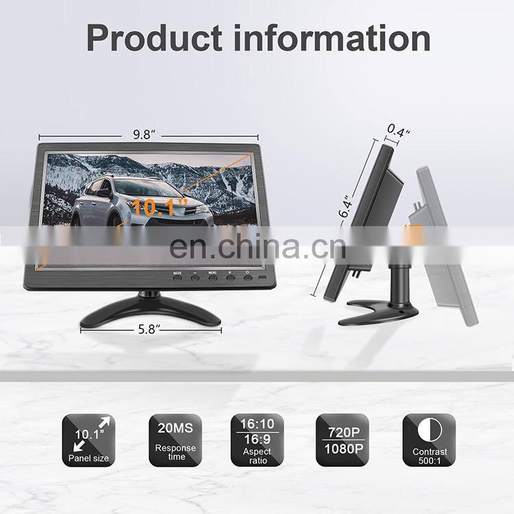 High quality 10.1 Inch PC Computer Monitor with HDMI/VGA/AV/BNC/USB input for gaming machine