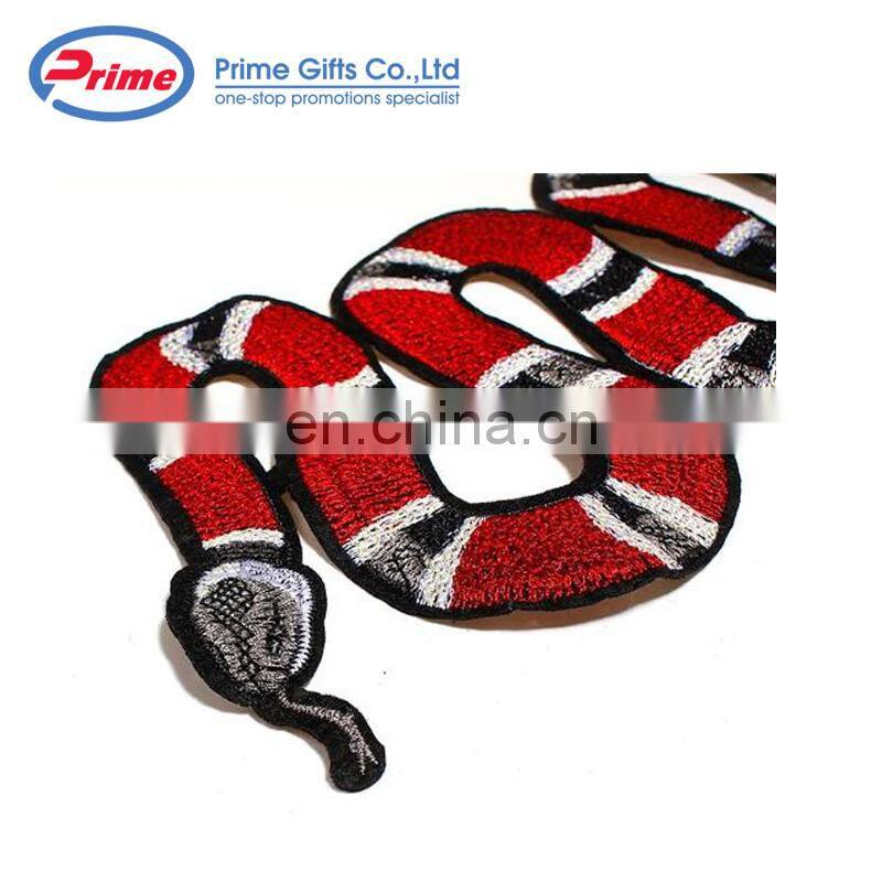 Promotional Embroidery Snake Patch for Clothing