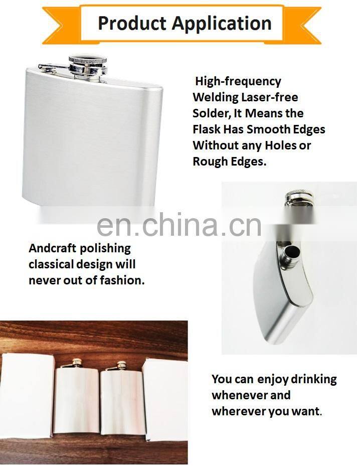 High Quality Silver hip flask