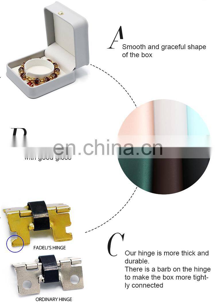 Jewellery Packaging Luxury Pu Leather Jewelry Bracelet Box Bangle Box Case With Custom Logo