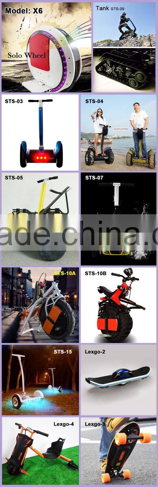 Sunnytimes 36V 72V Lithium Battery Waterproof 2 Wheels Electric Self Balance Scooter With Handle And Big wheels