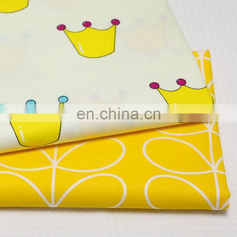 Nordic Crown cartoon cotton printed fabric 1.6 meters wide kindergarten baby cotton bed sheet quilt cover fabric