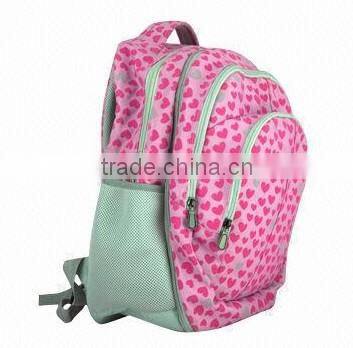 2014 fashion promotional polyester kids student leisure backpack school backpack