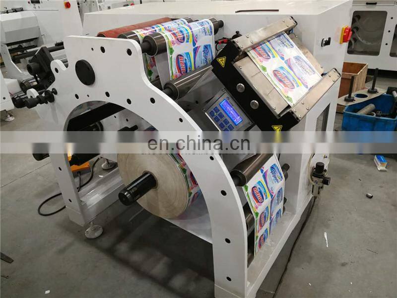 UTS370S High Speed Self Adhesive Label Sticker Cutter Rewinding Machine Price with Turret