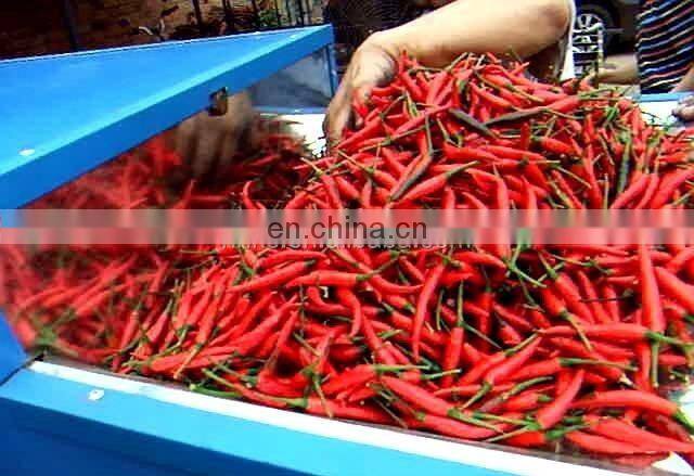 High efficient Commercial Chili Stem Cutting and removing Machine with dry and wet